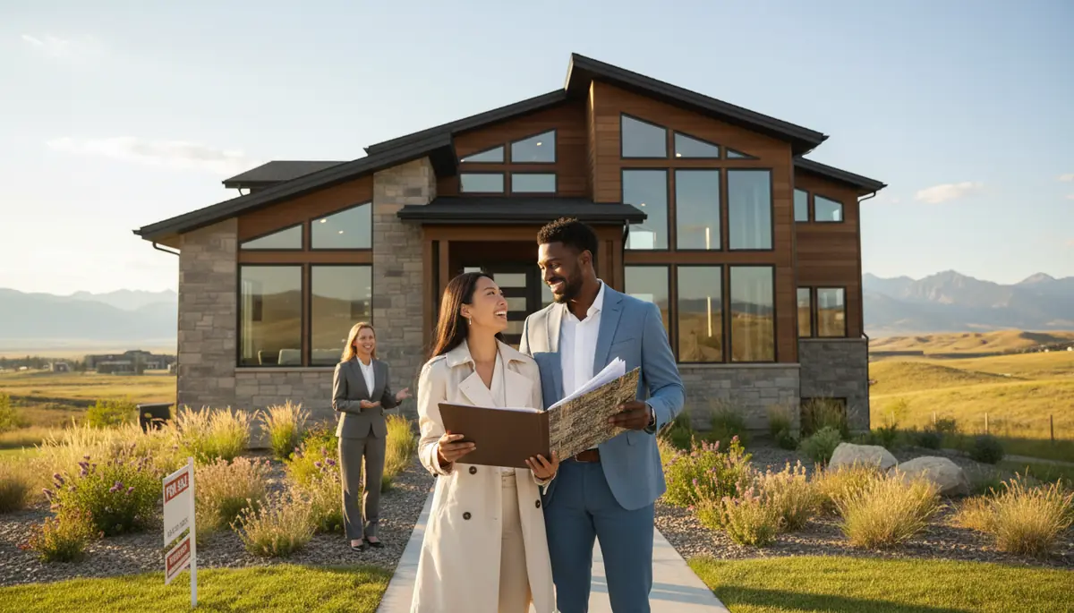 Confident couple viewing a Calgary home they can now afford with mortgage pre-approval in hand